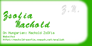 zsofia machold business card