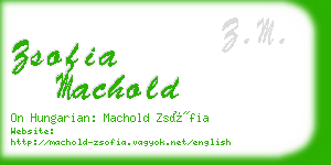 zsofia machold business card